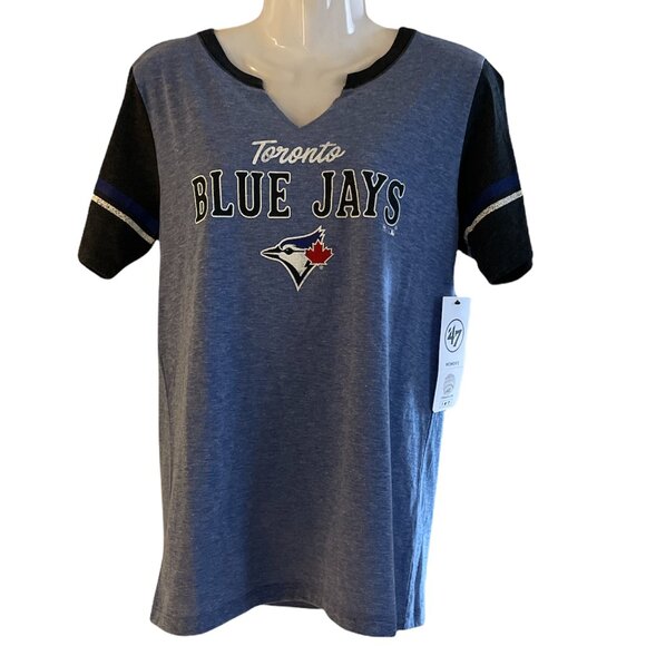47 Toronto Blue Jays Women's Notch Tee sz S - Picture 1 of 6